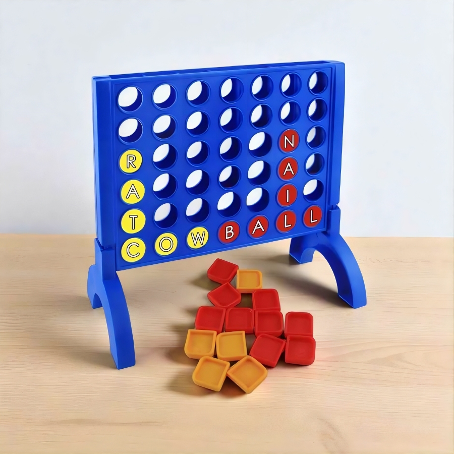 Ekta Word Building Board Game for Kids – Educational Spelling & Vocabulary Toy – Intelligent Literacy Game for 2 Players – Includes Letter Tiles & Game Board – Creative Learning Gift for Ages 6+