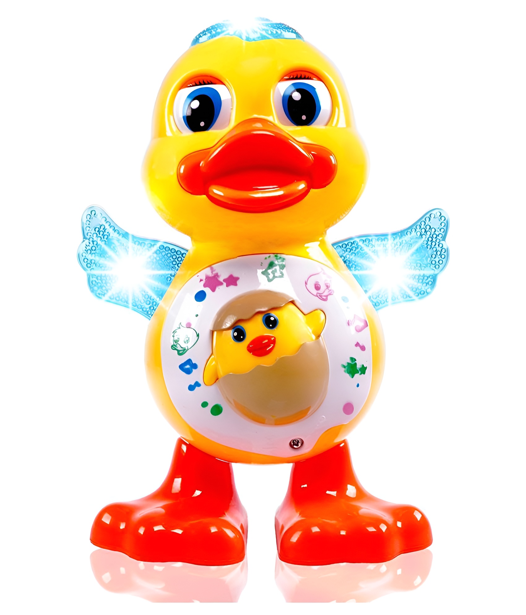 Gooyo Dancing Duck Toy with Hand & Rocking Body Action, Musical Sound & Light Effects (Yellow)
