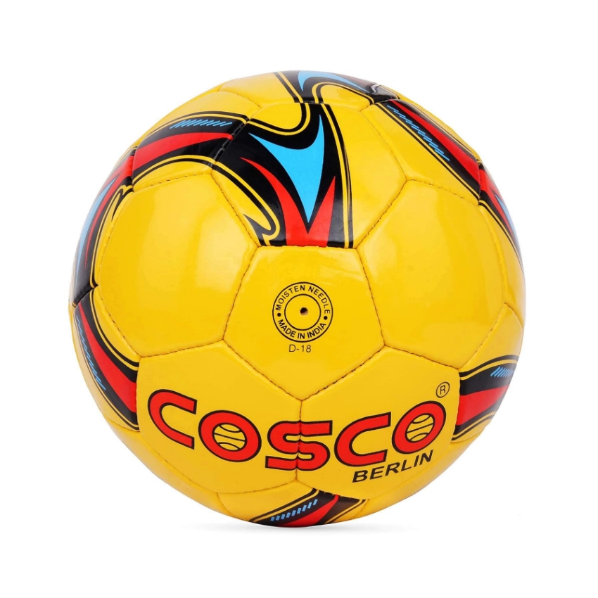 Cosco Berlin Football Size 5 – Premium Hand-Sewn PVC Training Ball – 32-Panel Metallic Design with Latex Bladder – Durable High-Rebound Soccer Ball for All Grounds (Pack of 1)