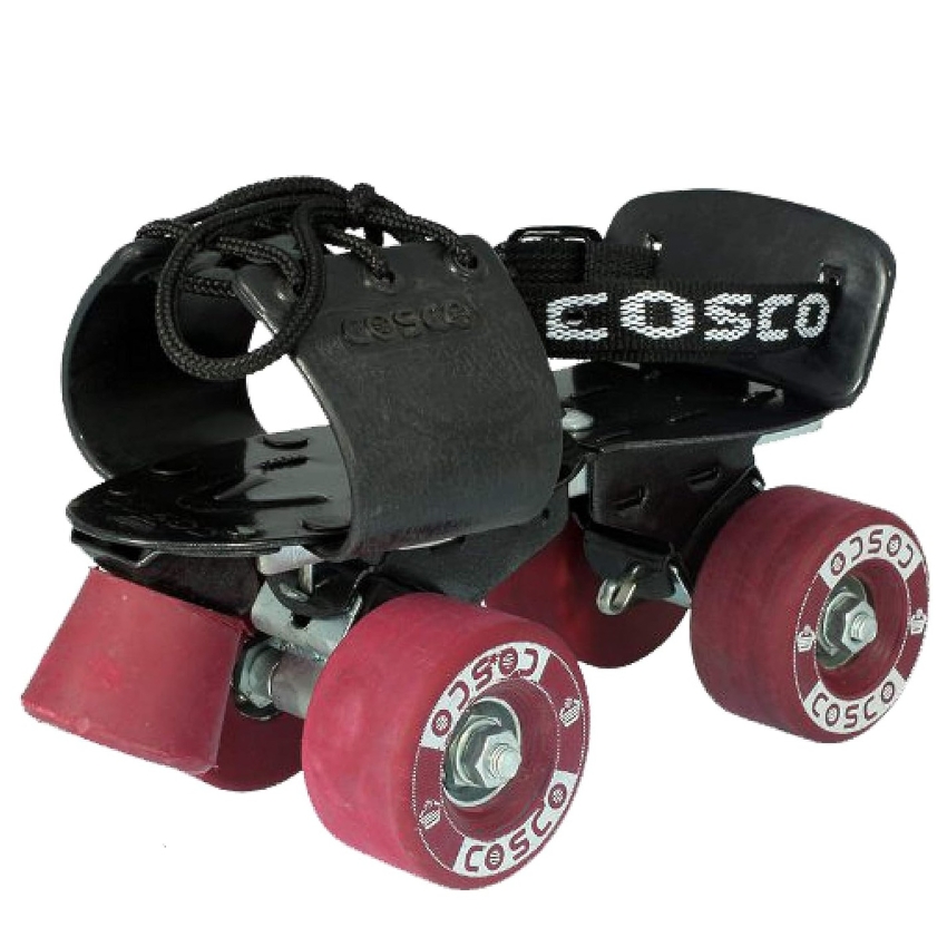 Cosco Tenacity Super Sr. Roller Skates – 1 Pair – Adjustable Size with Adjustment Tool – Broad Rubber Wheels & High-Quality Brake – Stable 4-Wheel Quad Design