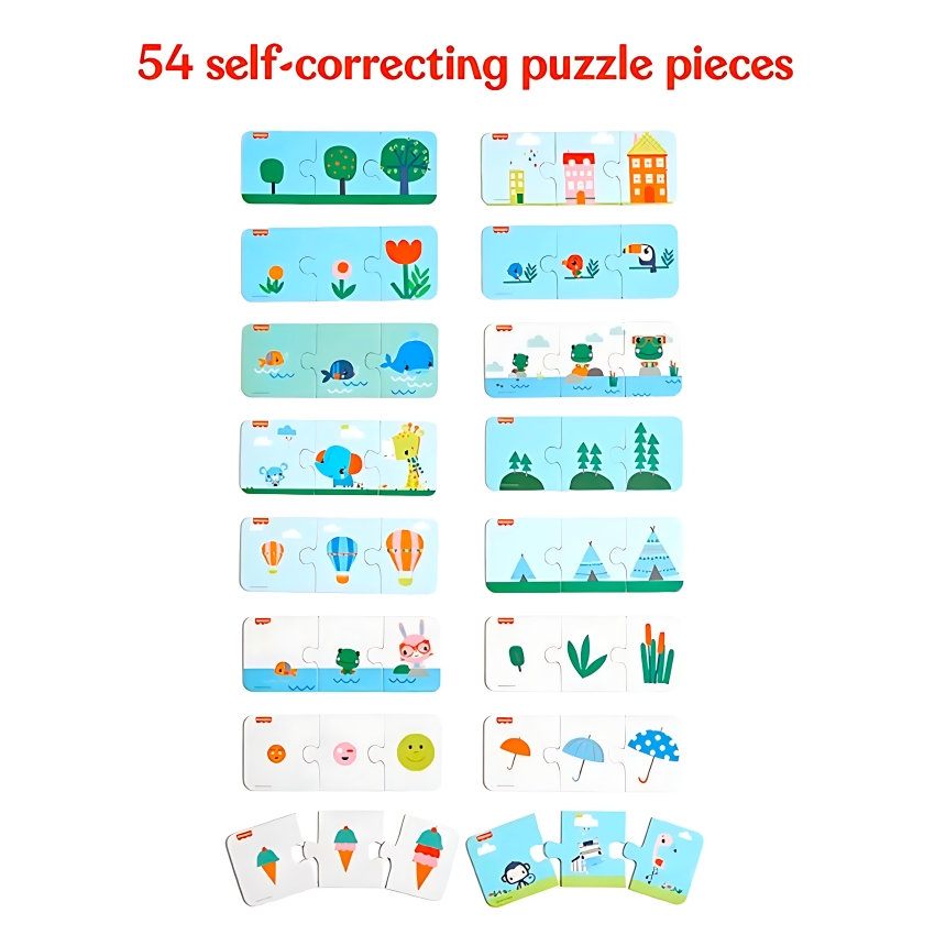 Fisher-Price Learn About Sizes 48-Piece Learning Puzzle Set – Kids' Educational Toy for Ages 3+ – Teaches Comparison & Graduated Sizing – Multicolor Jigsaw Set