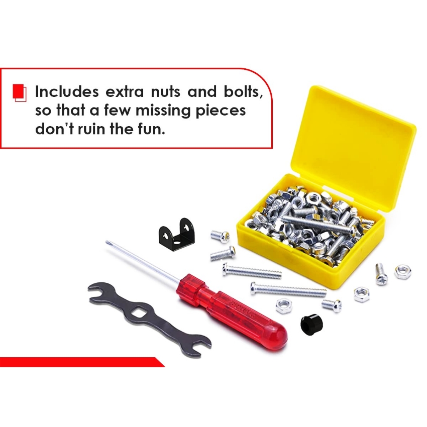 Zephyr Mechanix Battle Station STEM Building Set – 95 Pieces – 9-in-1 DIY Metal Construction Toy for Kids Ages 7+ – Engineering & Skill Development Kit – Builds 9 Defense Models