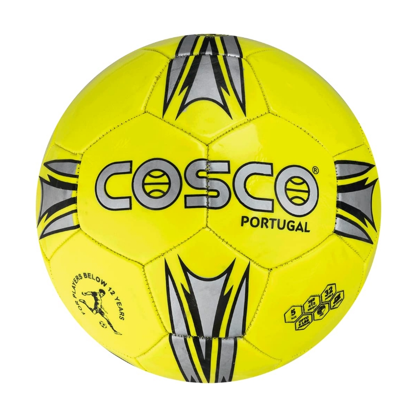 Cosco Portugal Football Size 5 – Durable Machine Stitched PVC Training Ball – 32-Panel Design with Latex Bladder – High Visibility Soccer Ball for Recreational Play & Practice (Pack of 1)