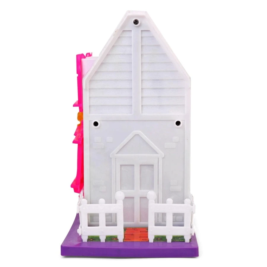 Mamma Mia Pink Doll House Playset – 34 Pcs DIY Miniature Castle Mansion with Furniture & Doll Accessories | Pretend Play Toy for Kids & Girls Ages 3+ Years