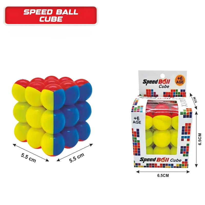 Zuurvi® 3x3 Speed Ball Cube – Spherical Magic Cube Puzzle – Round 3x3x3 Stickerless Speed Cube – Smooth Turning Brain Teaser & Fidget Toy – Unique Gift for Kids & Adults – Ages 6+