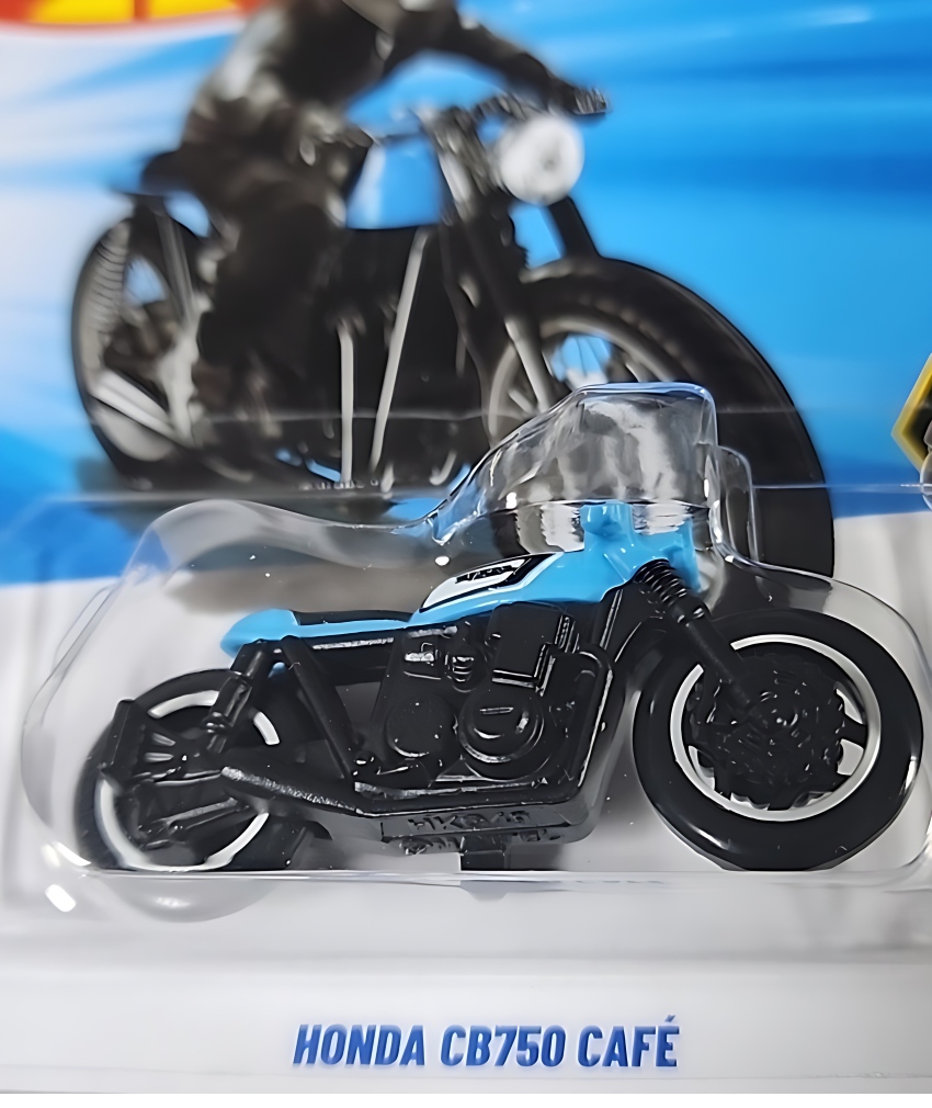 Hot Wheels 2025 Honda CB750 Café – Blue HW Moto Series 1/5 – 1:64 Scale Die-Cast Motorcycle #150/250 – Collectible Toy Bike JBB79