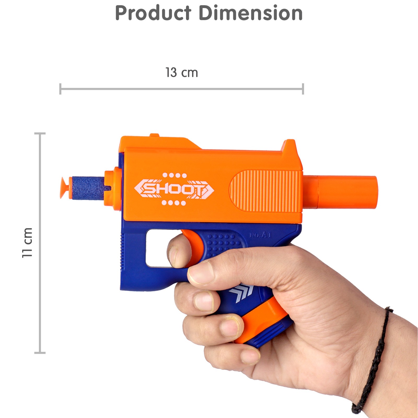 Zuurvi® Mini Blaster Soft Bullet Gun – Compact Toy Foam Blaster with 3 Soft Bullets – Safe Indoor Play Set for Kids – Ideal Birthday Return Gift & Party Favor – Ages 5+