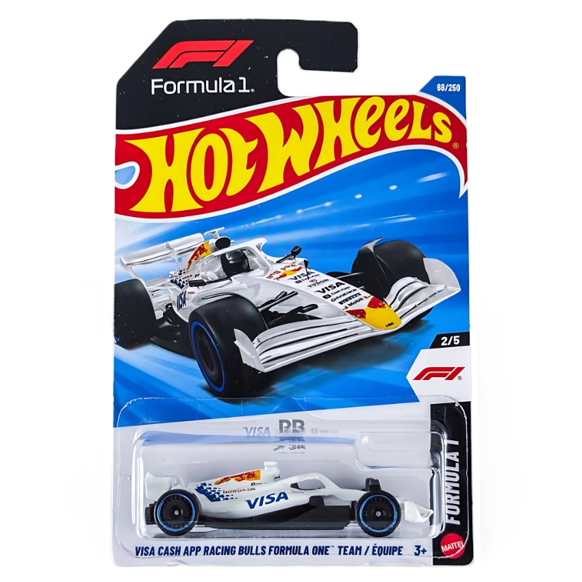 Hot Wheels 2026 Visa Cash App Racing Bulls F1 Team (White) – VCARB 01 Livery – #68/250 Formula 1 Series – Detailed 1:64 Scale Racing Bulls Die-Cast – Collector’s Edition