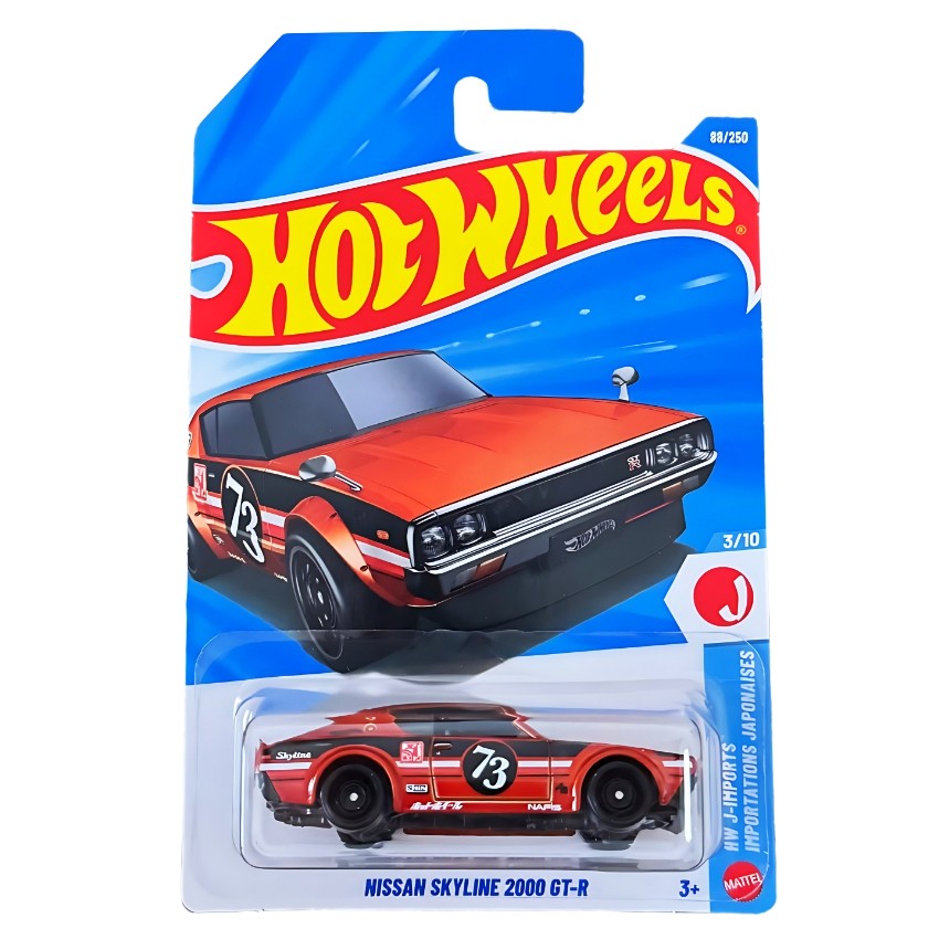 Hot Wheels Nissan Skyline 2000 GT-R (Orange) – 2026 Mainline Die-Cast – 1:64 Scale JDM Legend – #84 Collector Edition – Best Gift for Hot Wheels & Nissan Fans