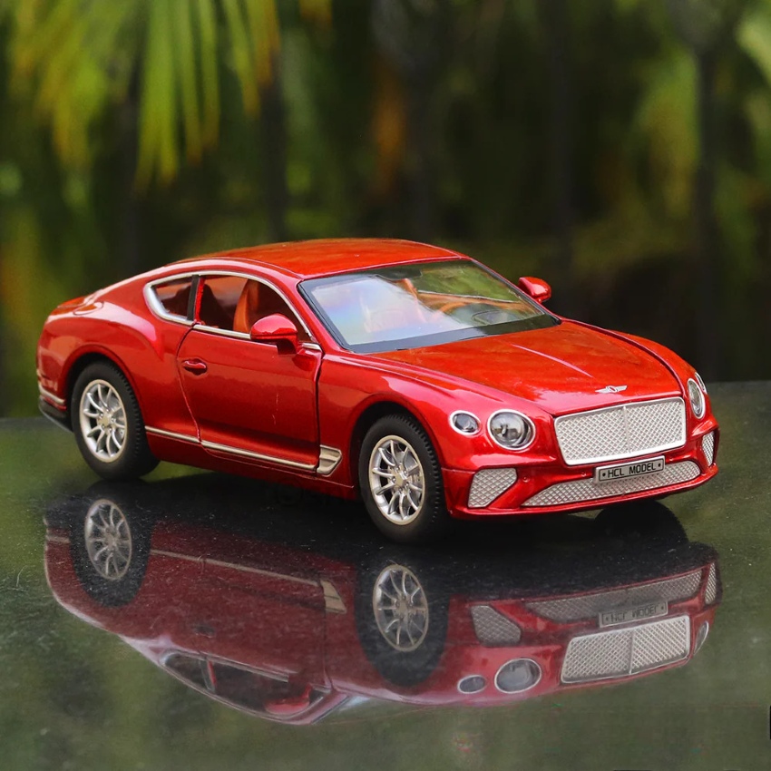 HCF Bentley Continental GT 1:22 Diecast Model – Metal Alloy Luxury Coupe with Opening Parts – High-Detail 1/22 Scale Collectible Car – New in Box – 1 Pc