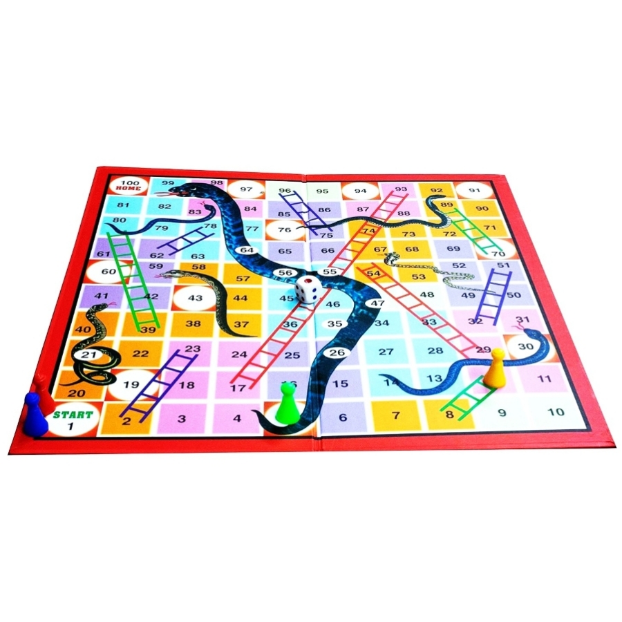 Ekta 4-in-1 Family Board Games Set - Includes Classic Chess, Traditional Ludo, Snakes & Ladders, and Tambola - Ultimate Indoor Family Game Night Collection - Premium Gift Set for All Ages