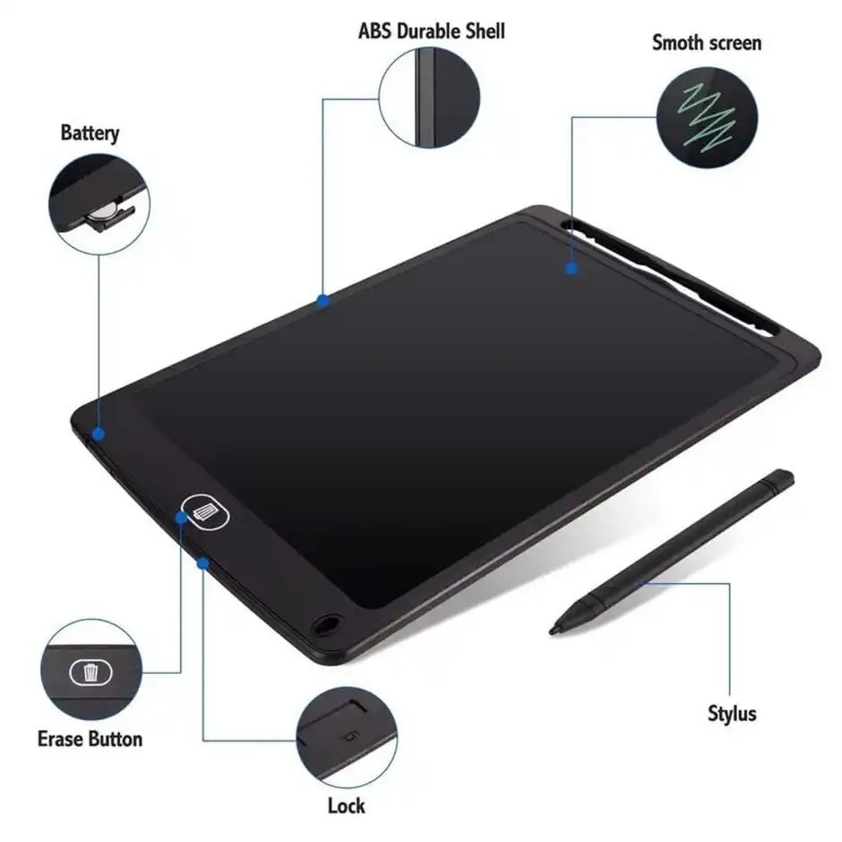 Zuurvi® 8.5 Inch LCD Writing Pad & Digital Slate – Rewritable Electronic Tablet for Kids Drawing – Eco-Friendly & Reusable – (Assorted Color) - Pack of 1