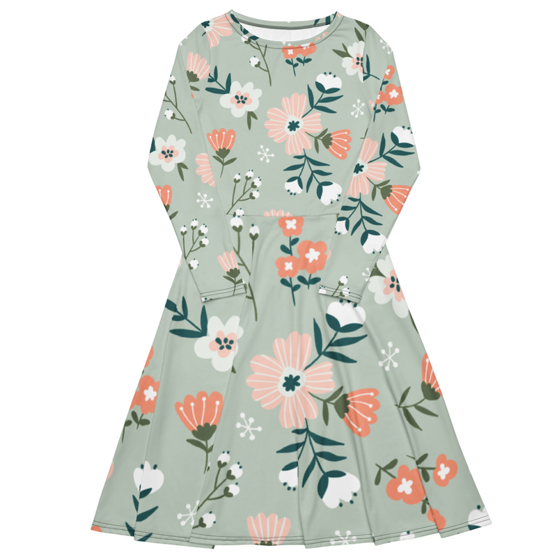 Sommerkleid Blumen Design Midikleid