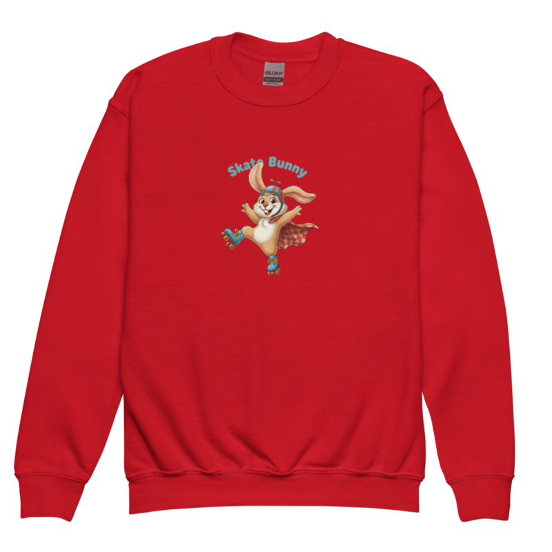 Kinderpullover mit Cartoon-Print Skater Bunny