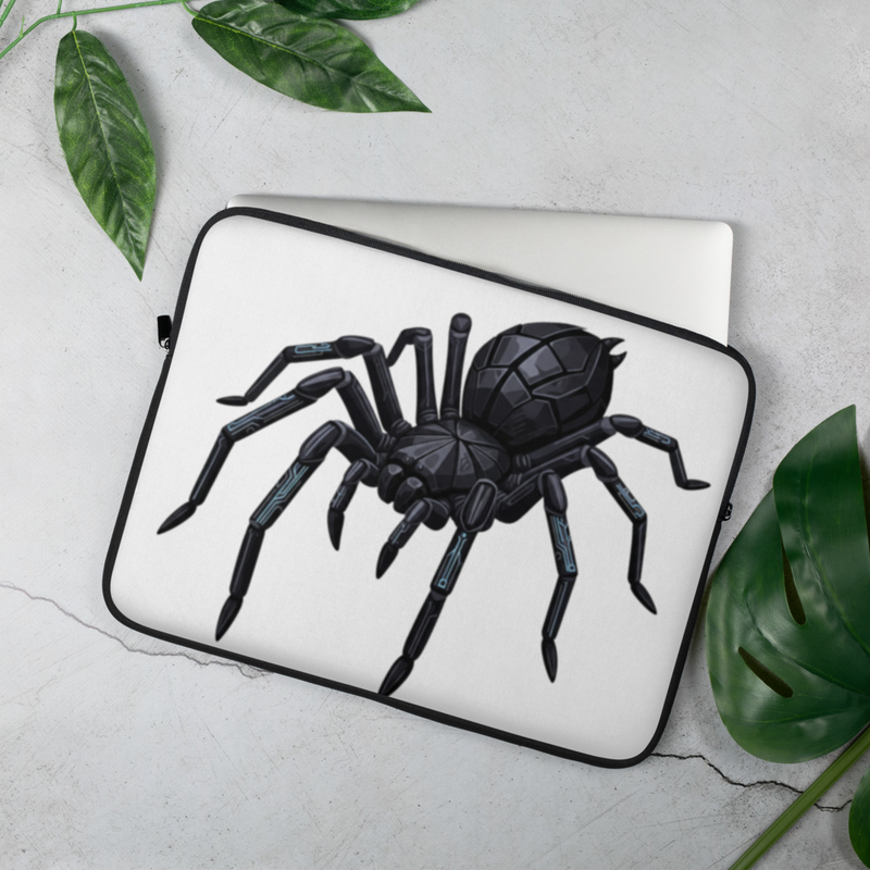 Laptop-Hülle mit Spinnenmotiv