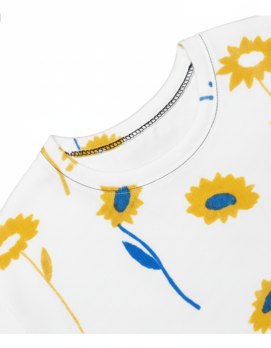 Sommerkleid mit Sonnenblumenmuster