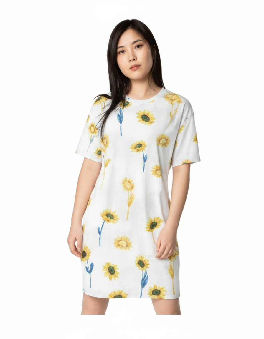 Sommerkleid mit Sonnenblumenmuster