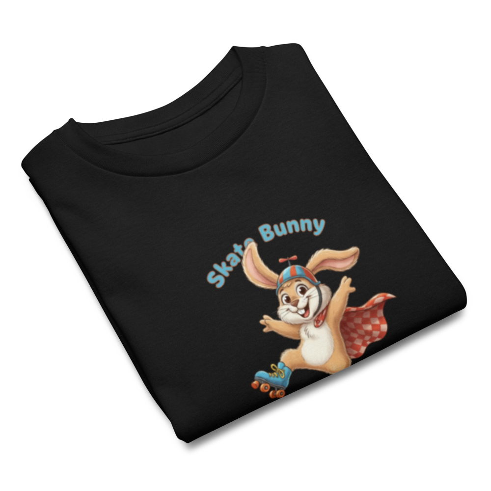 Schwarzes T-Shirt mit Cartoon-Aufdruck