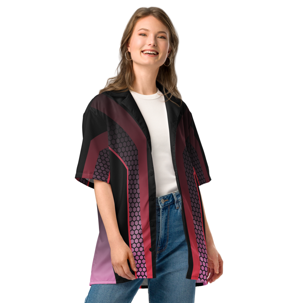 Unisex Hemd mit futuristischem Muster