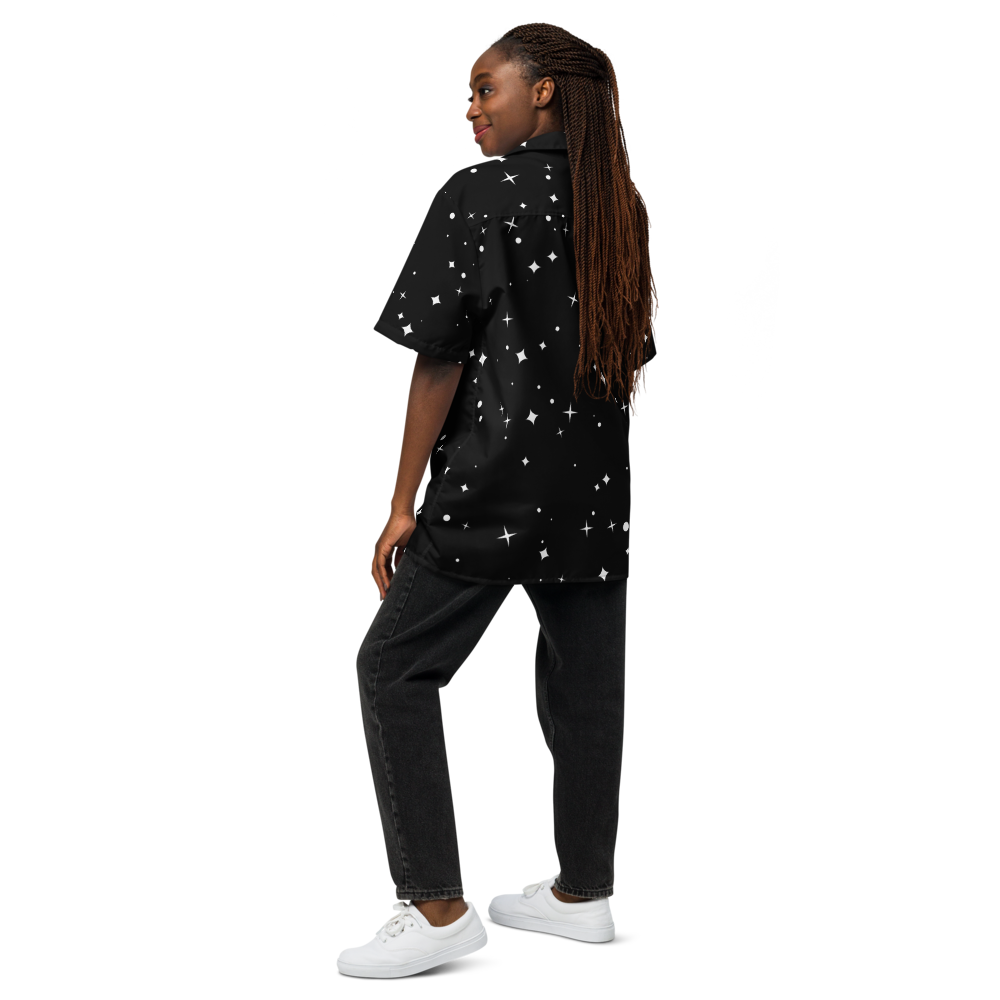 Schwarzes Hemd mit Sternenmuster