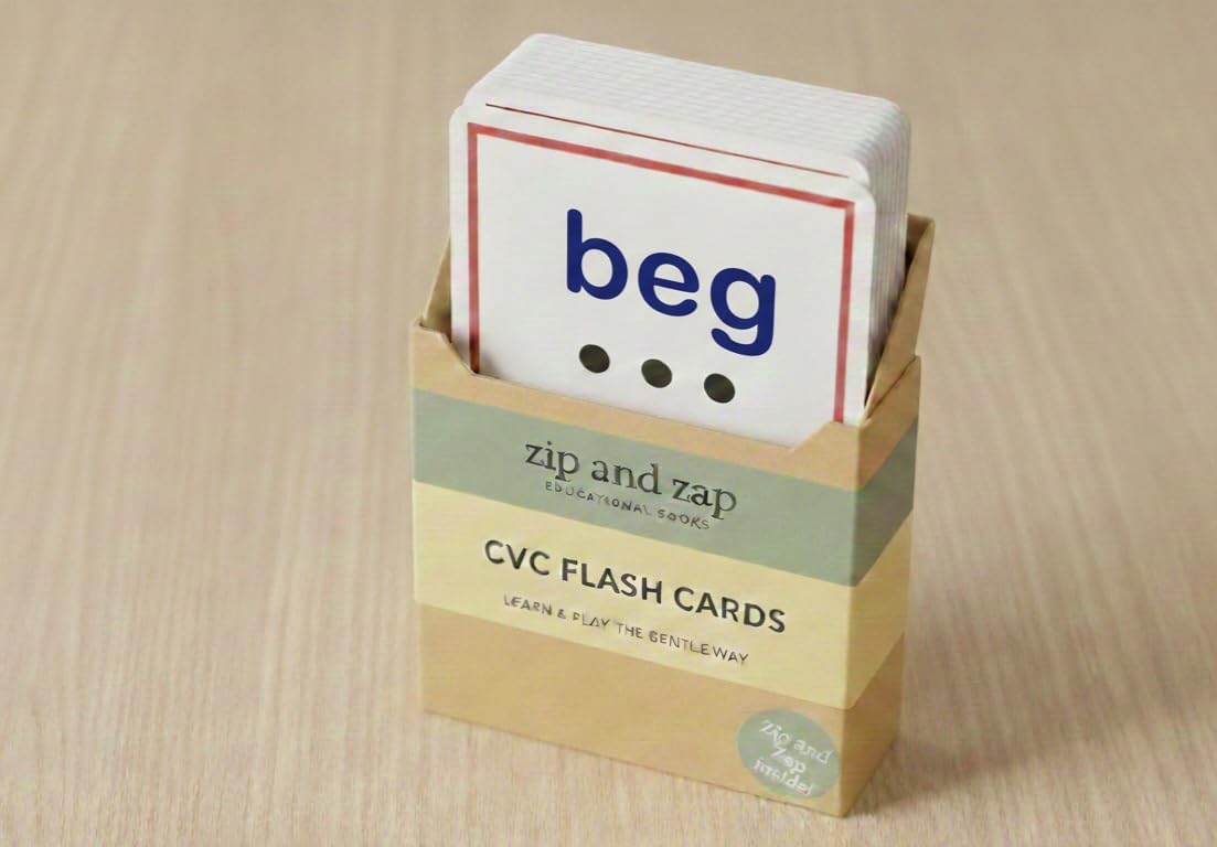 CVC Flash Cards – Short Vowel "e" Phonics Cards for Early Readers, Preschool & Kindergarten.