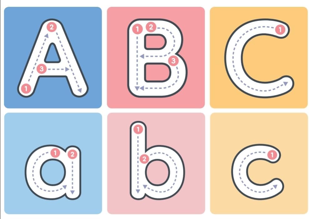 ABC Letter Tracing Cards, Educational Learning Flashcards, Preschool Writing Practice, Alphabet Teaching Aid