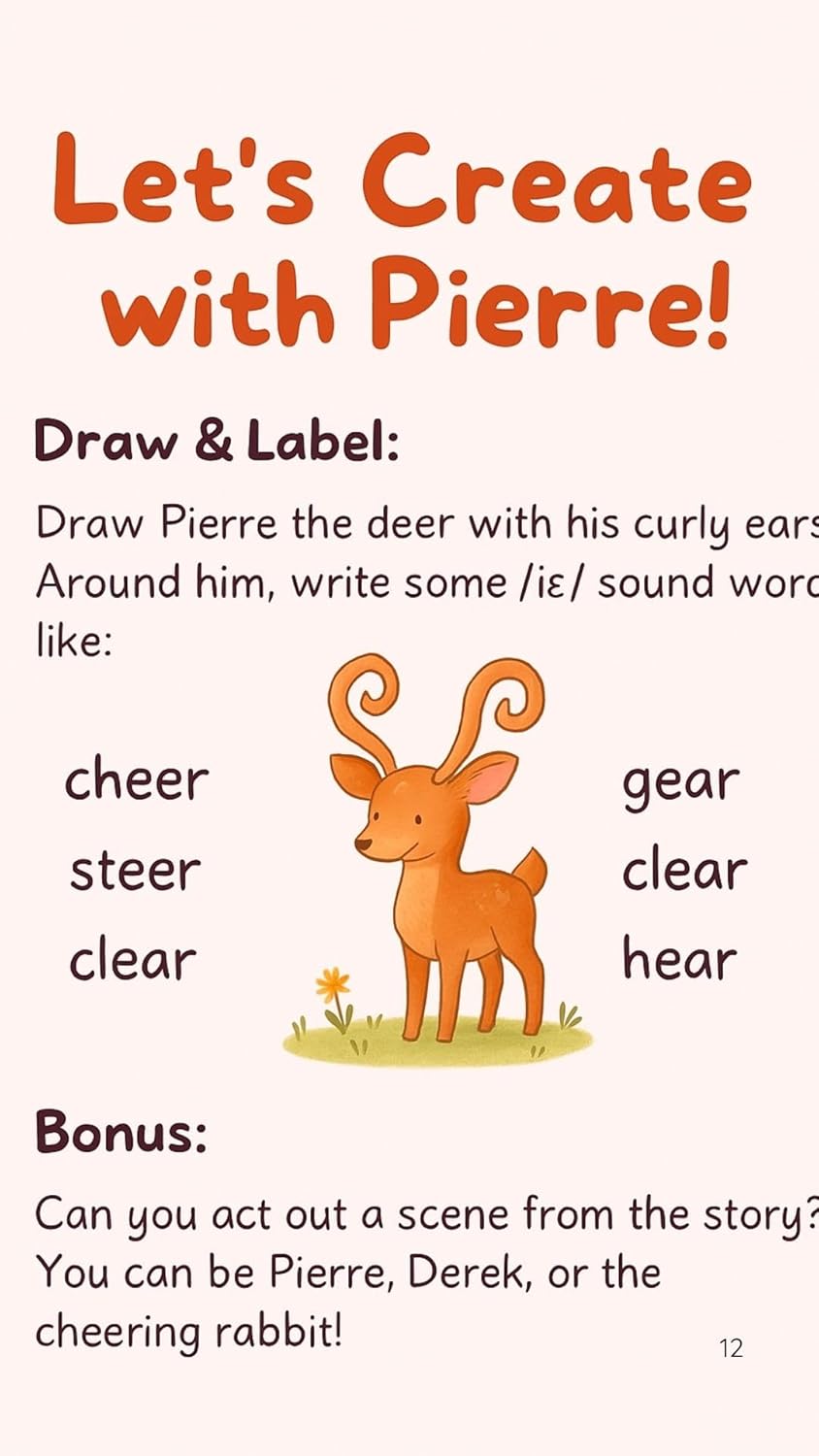  The deer with the weird ears. A phonics adventure book with the sound "ear "