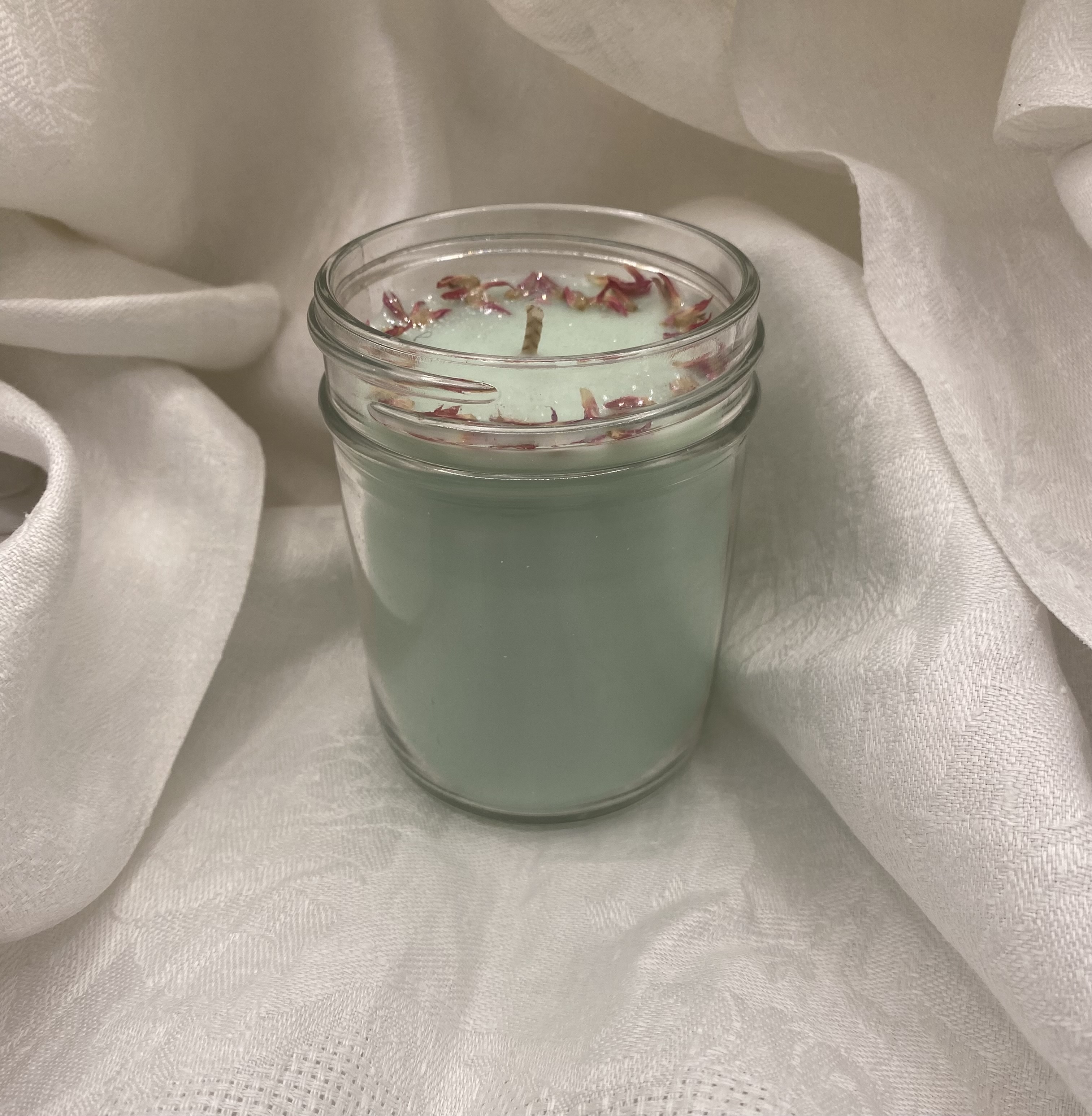 Mint Green Jelly Jar Candle