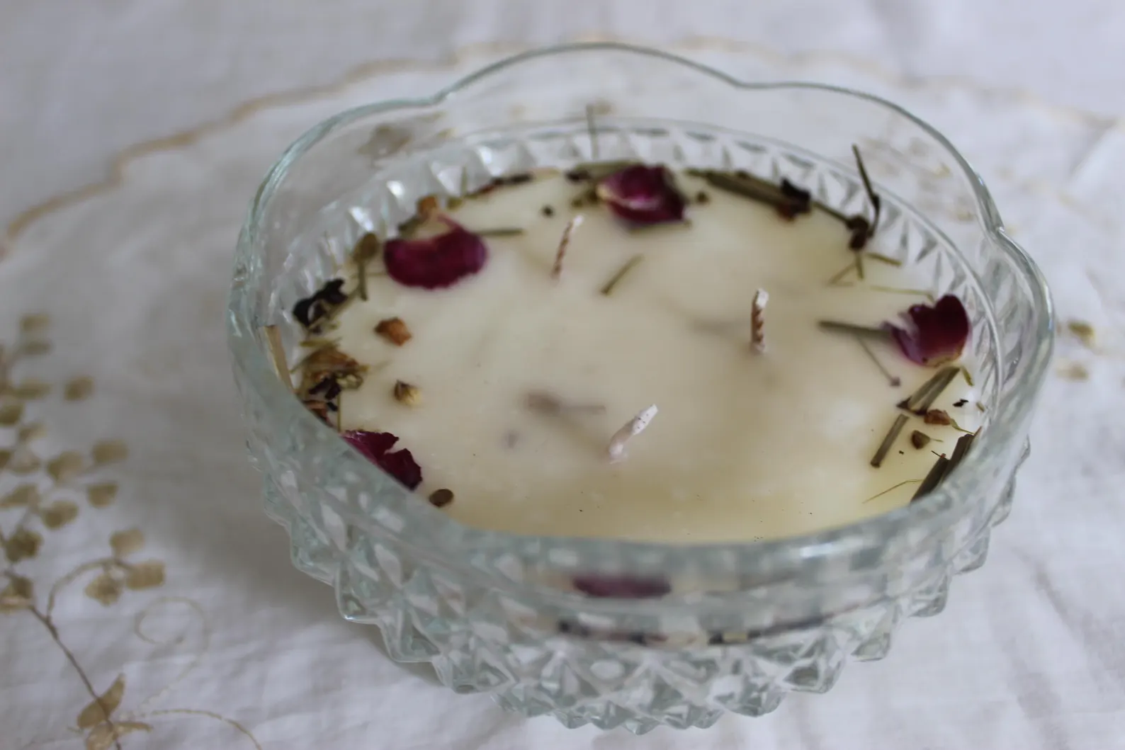 Vintage Glass Bug Away Candle