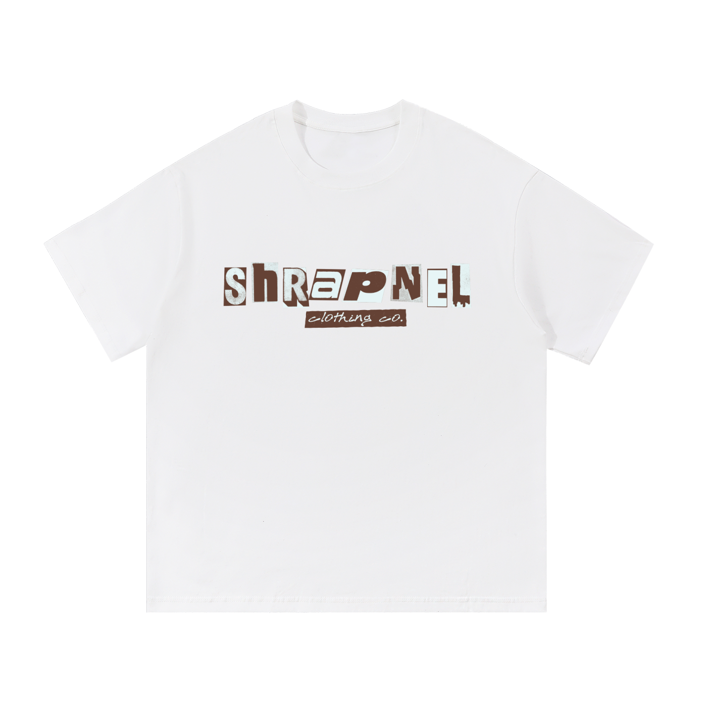 Brown Shrapnel Essential Cotton T-Shirt