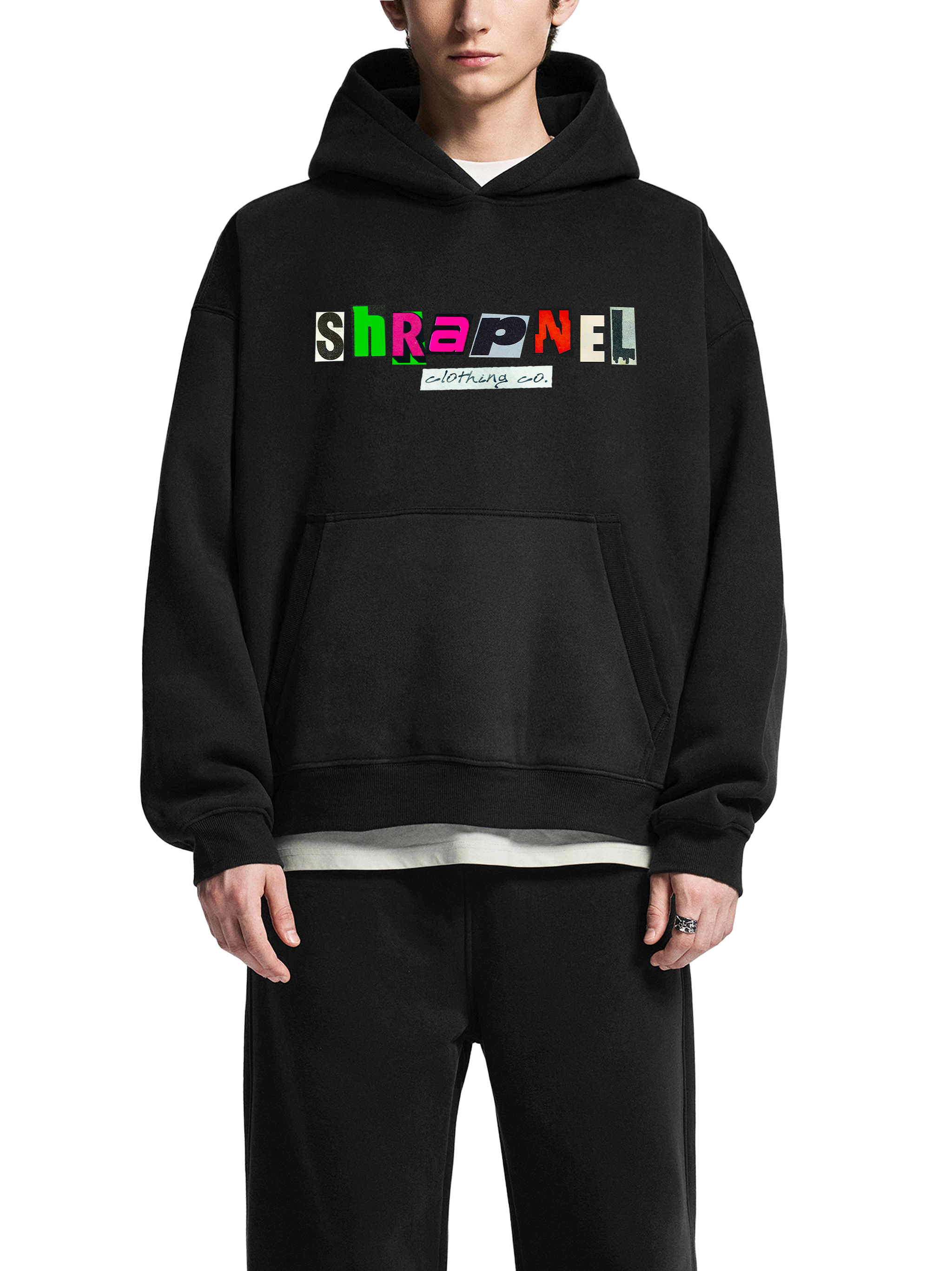 OG Colorway Shrapnel Essential Oversized Boxy Fit Fleece Hoodie
