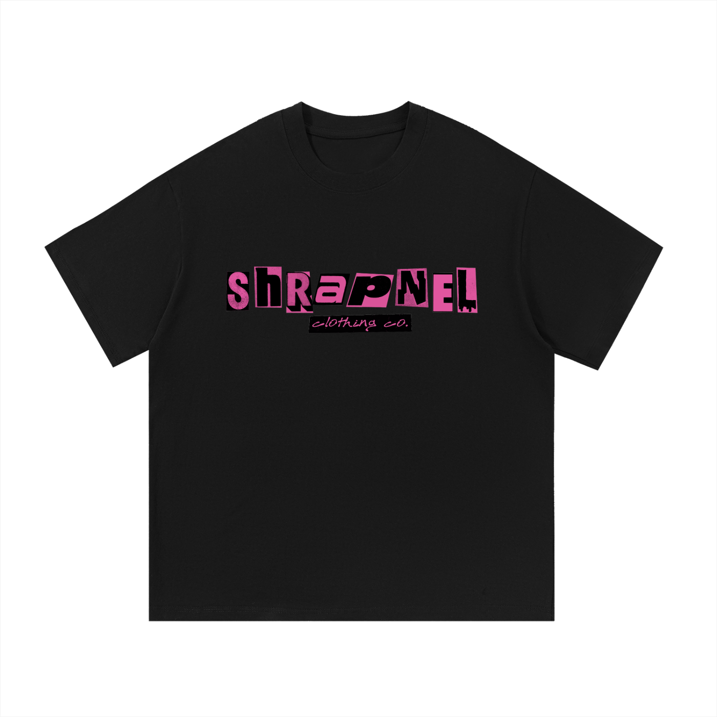 Hot Pink Shrapnel Essential Cotton T-Shirt