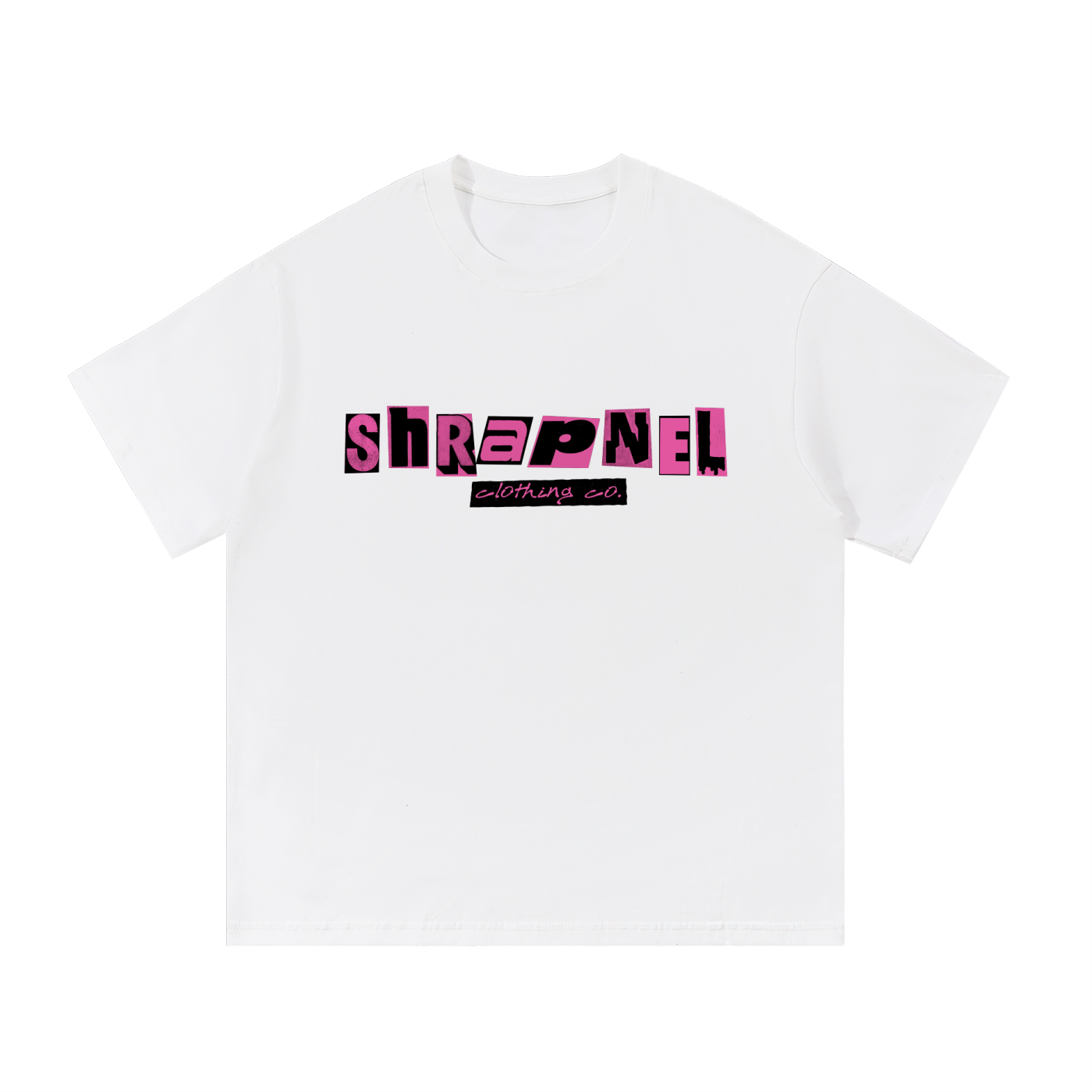 Hot Pink Shrapnel Essential Cotton T-Shirt