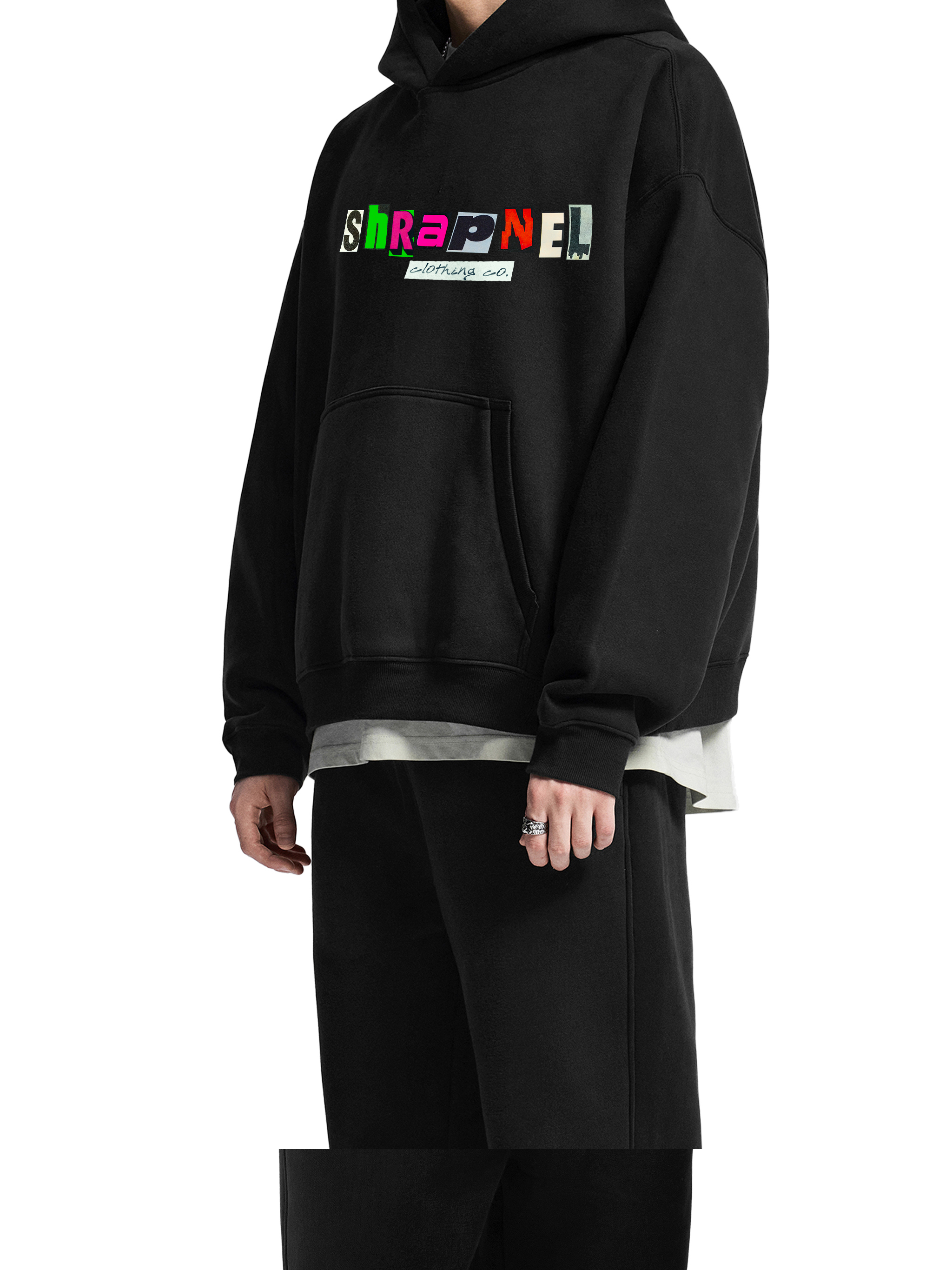 OG Colorway Shrapnel Essential Oversized Boxy Fit Fleece Hoodie