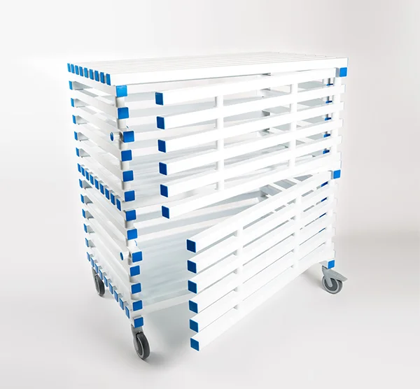 CARRITO ALMACENADOR POR NIVELES PVC RESISTENTE 