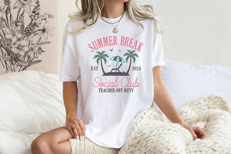 Summer Break Teacher off duty shirt, Beach Holiday Shirt For Teacher, School Out Summer Break Shirt For Teacher, Teacher Summer Break Shirt