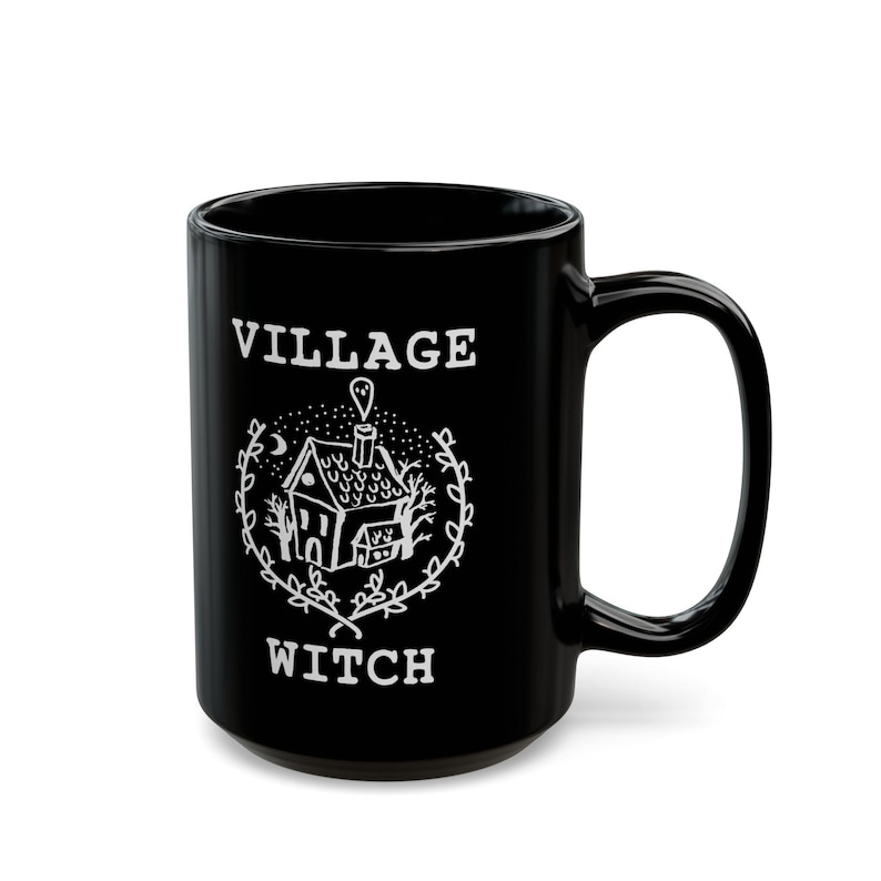 Village Witch Coffee Mug Black Witchy Brew Tea Cup