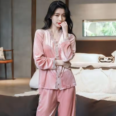 Women's Velvet Pajama Set