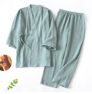 Cotton Kimono Pajama Set