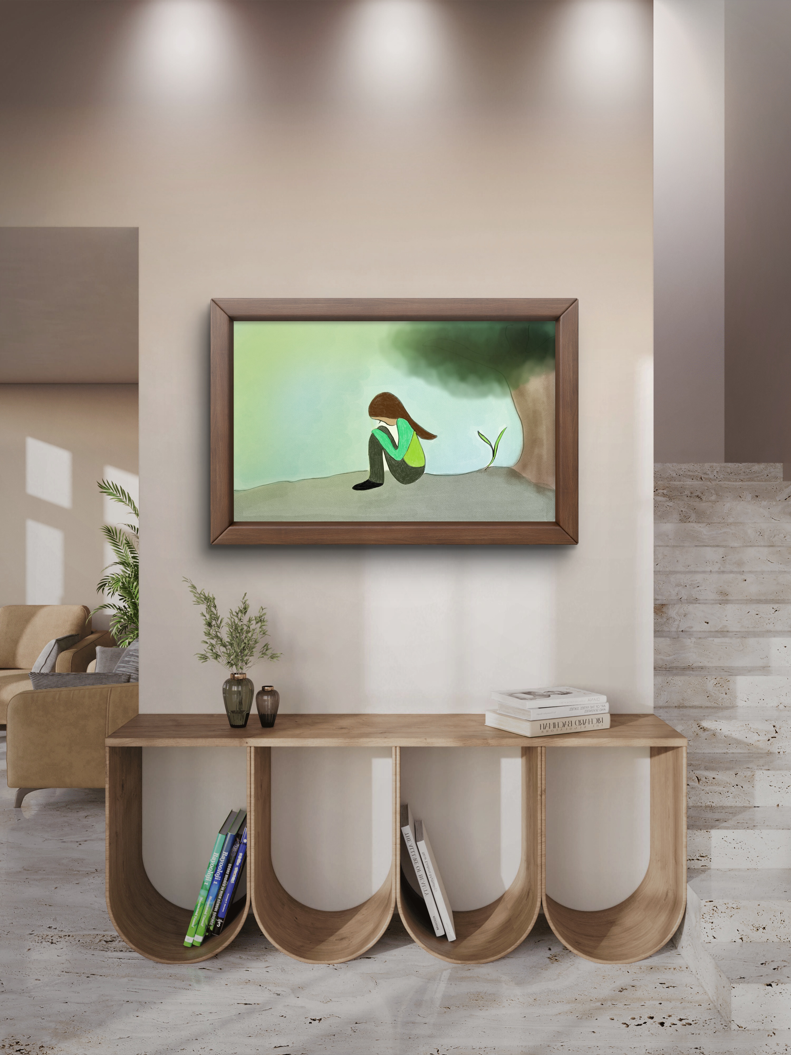 Ira – Emotional Healing Art Print | Minimalist Spiritual Wall Art by Phalguni