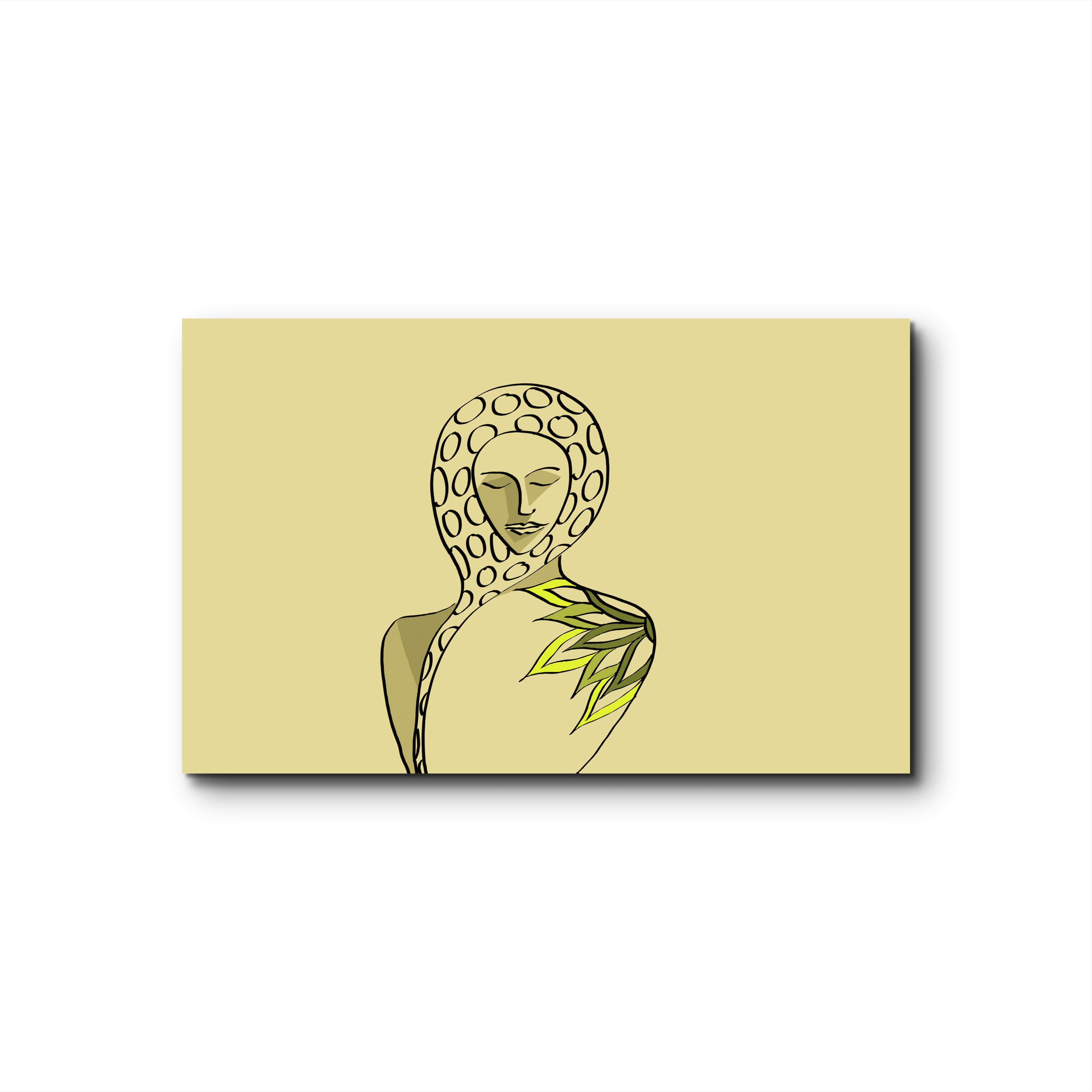 Inside – Abstract Spiritual Woman Art Print | Minimal Line Art Wall Decor by Phalguni