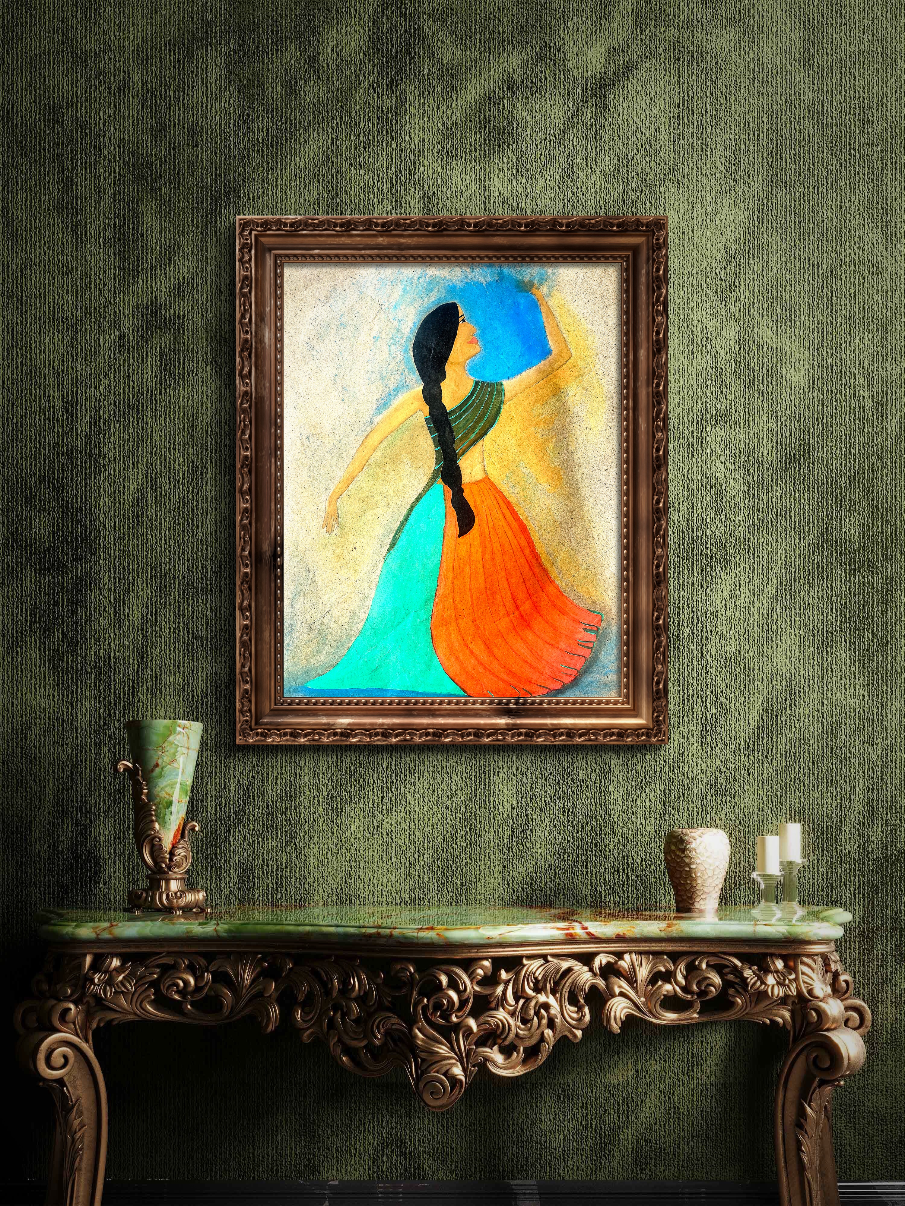 Dancing Her - Elegant Lady Wall Art