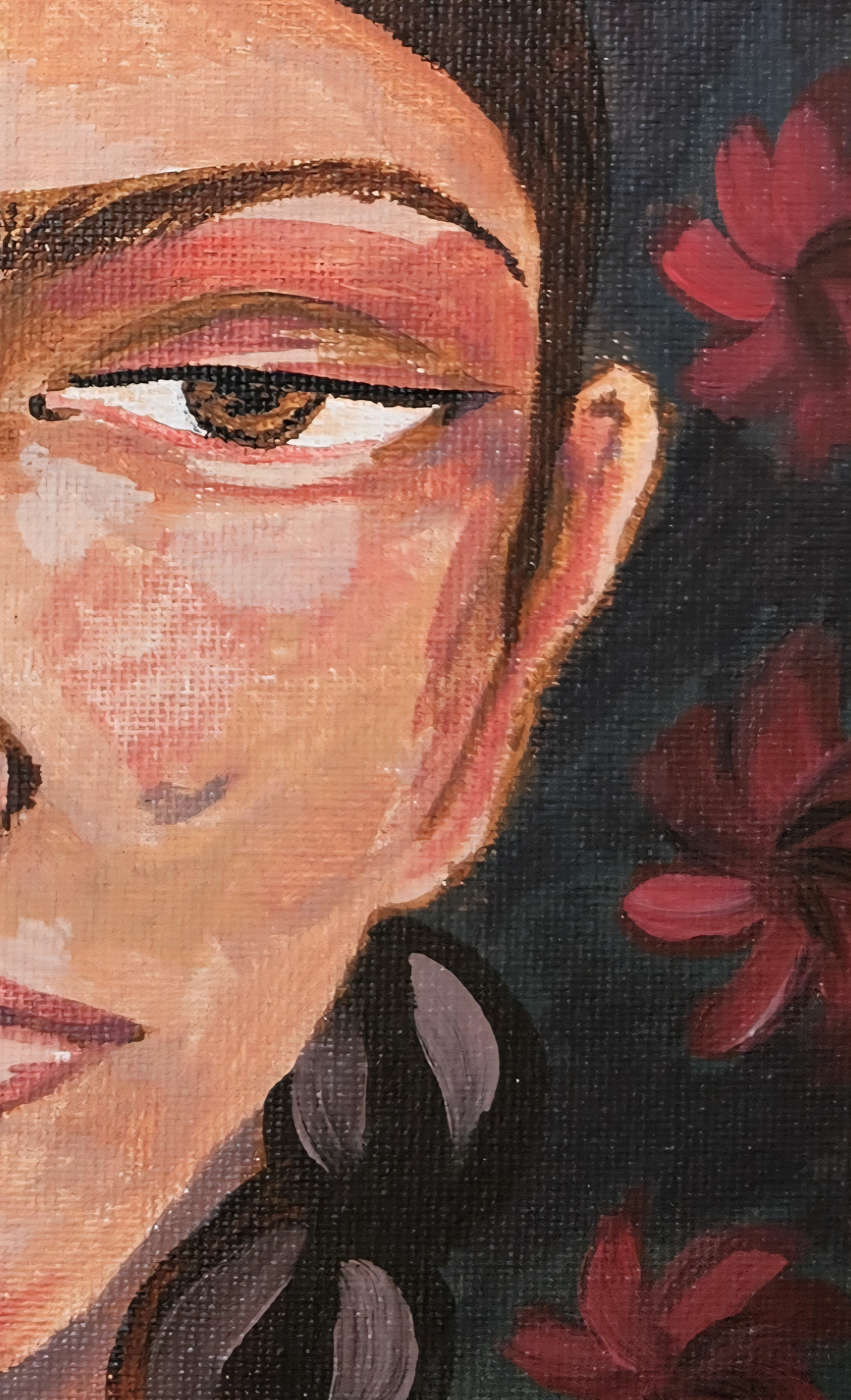 Nancy – Original Contemporary Portrait Acrylic Painting on Canvas by Phalguni (8×10 in)