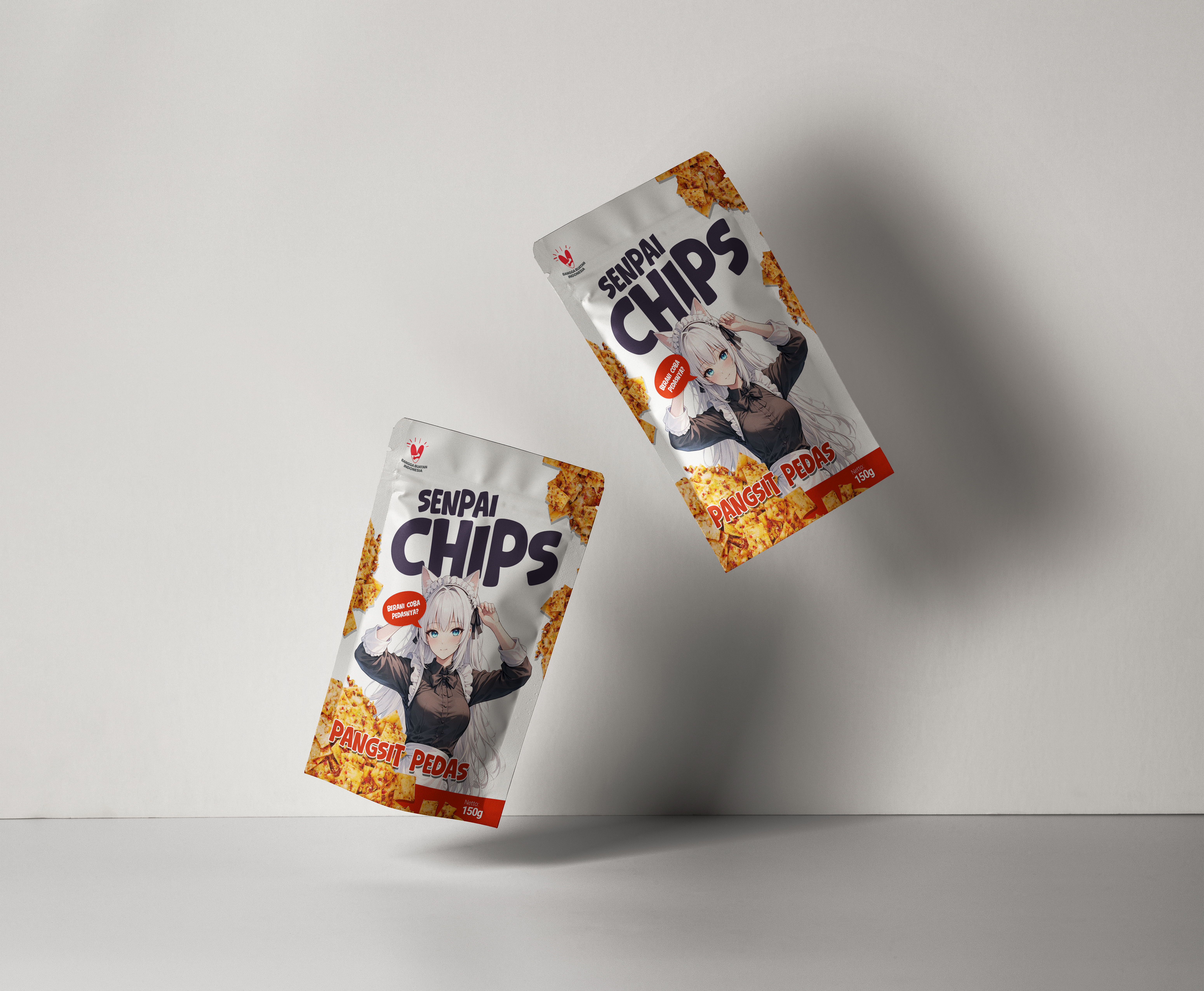 Senpai Chips Pangsit Pedas 150g