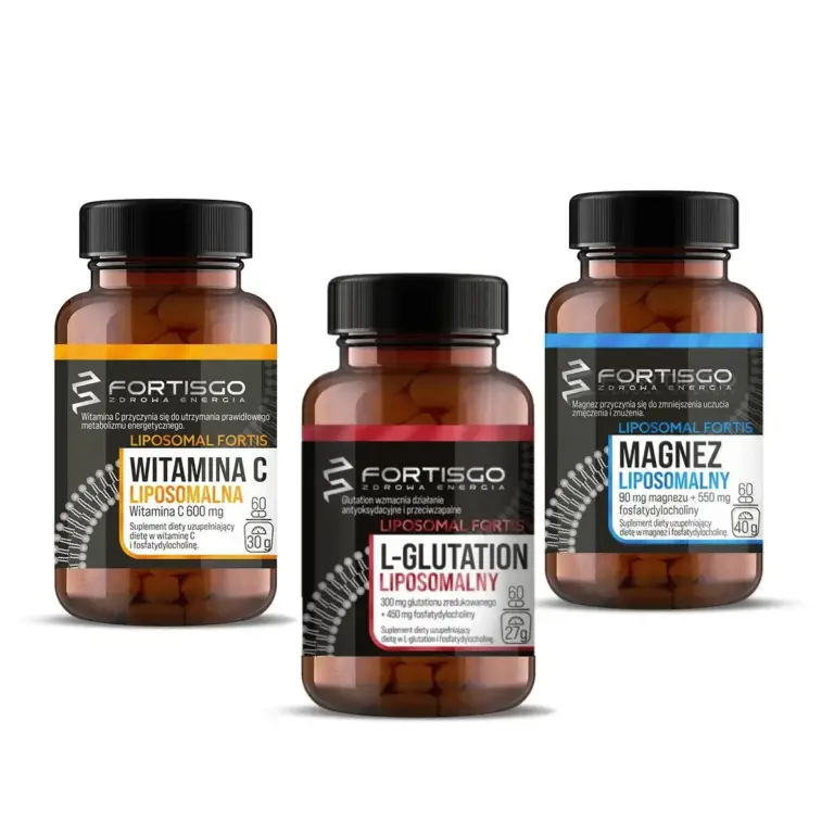 Liposominių produktų rinkinys „FORTIS“ – magnis, vitaminas C, glutationas