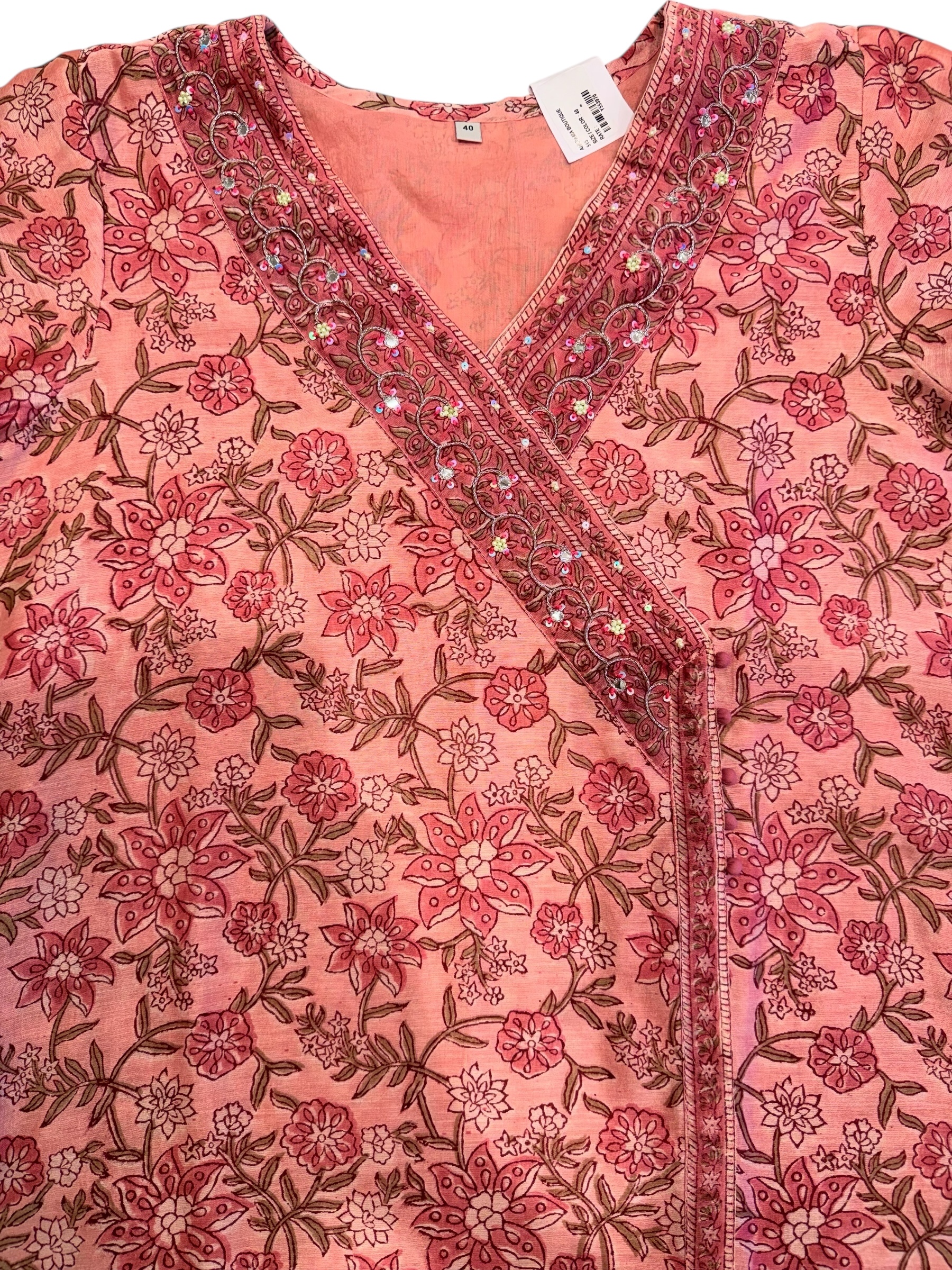 Pure Chanderi Silk Hand Block print set with pure Chanderi Dupatta