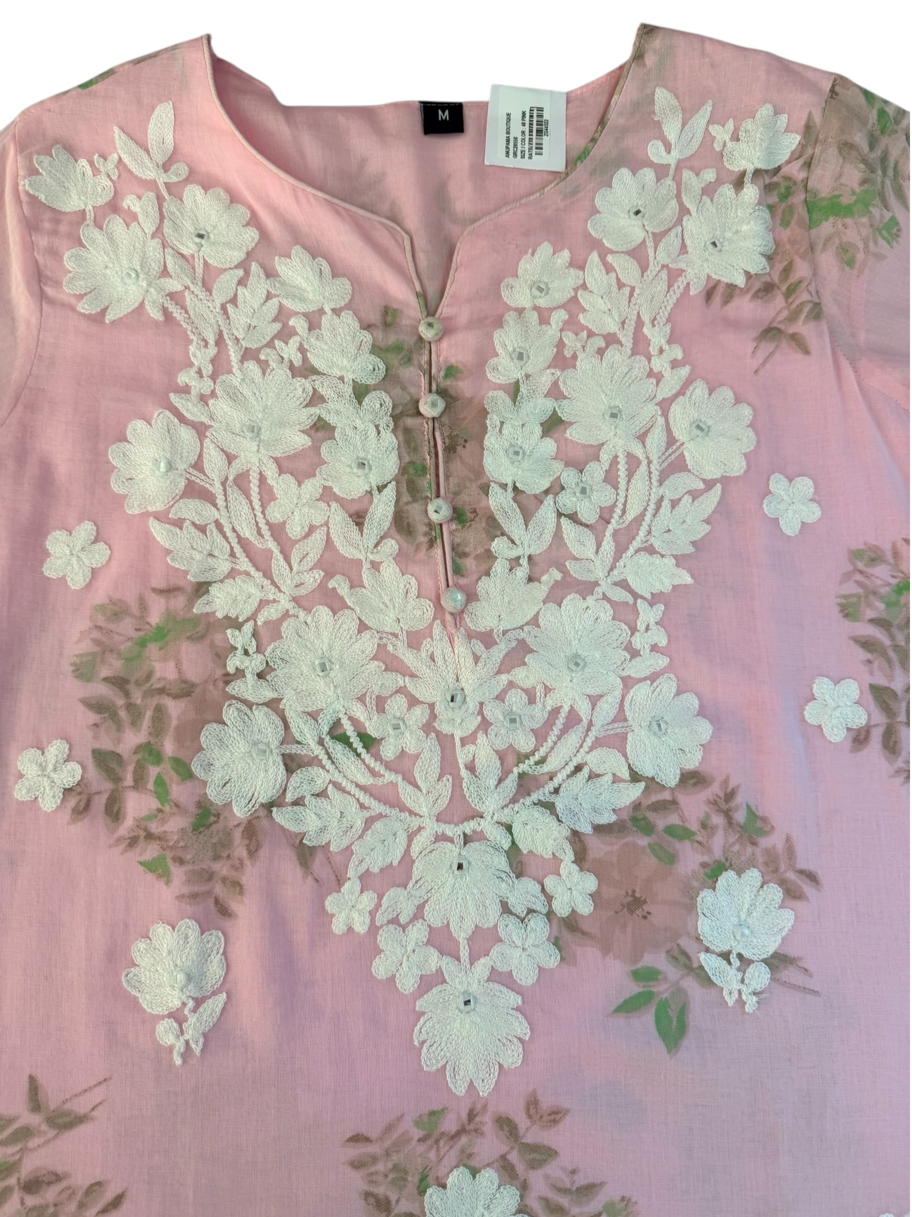 Elegant Floral Embroidered Suit