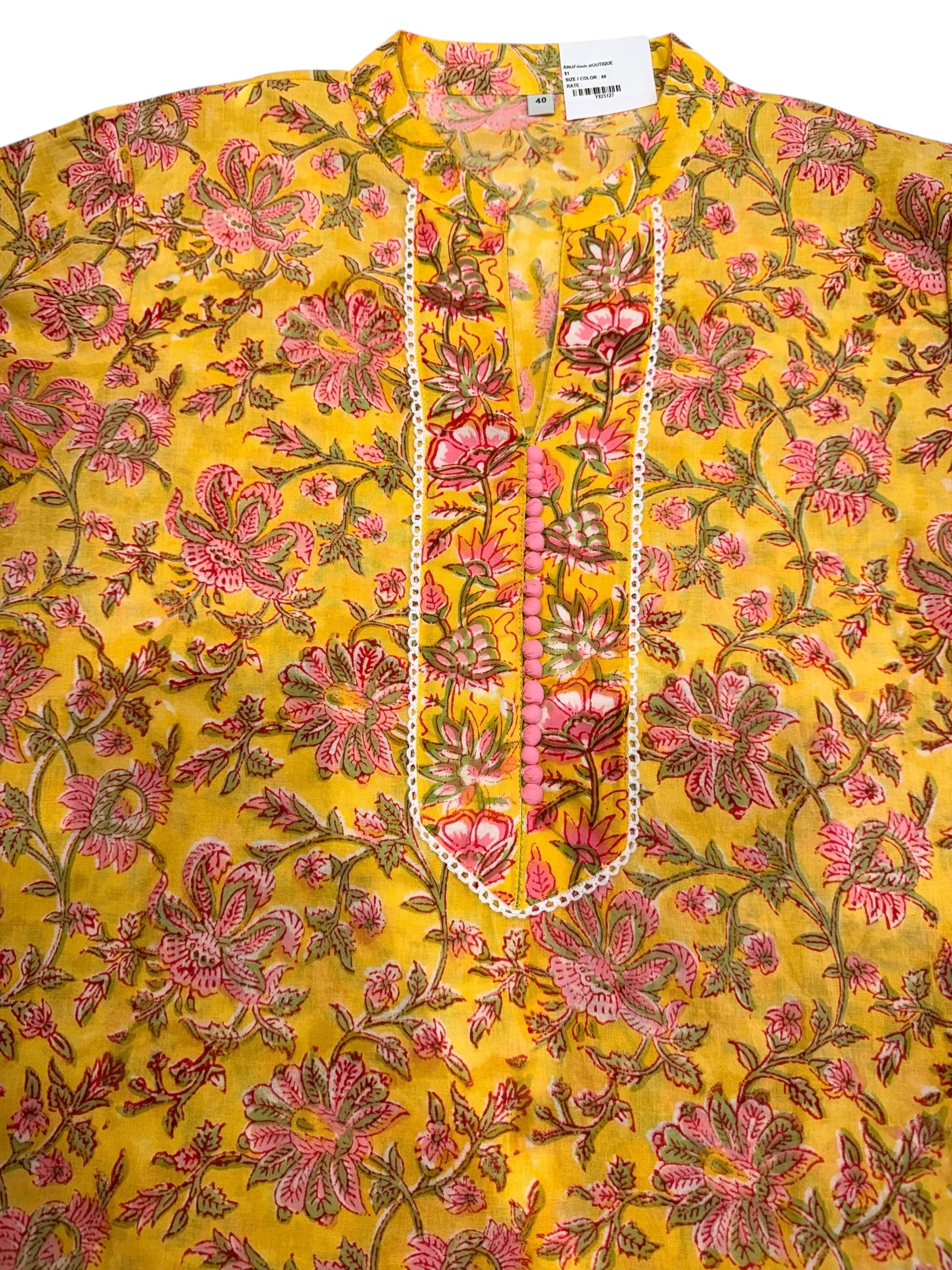 Pure Cotton Hand Block Printed set with Kota Dorea Dupatta