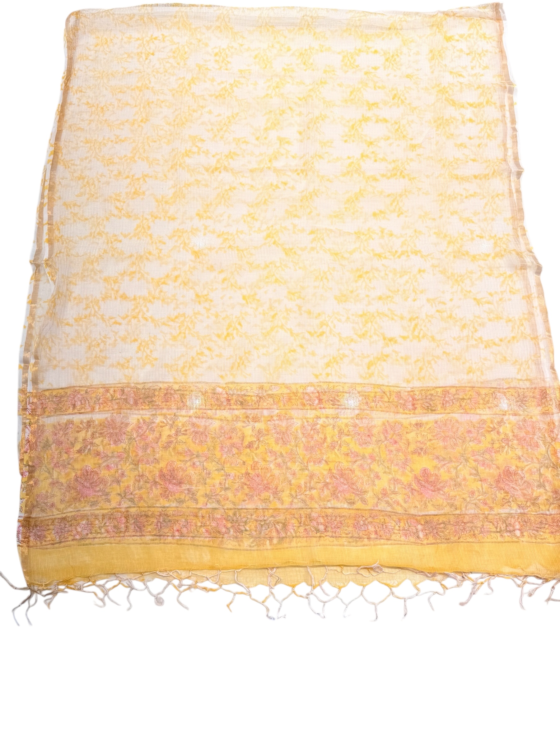 Pure Cotton Hand Block Printed set with Kota Dorea Dupatta
