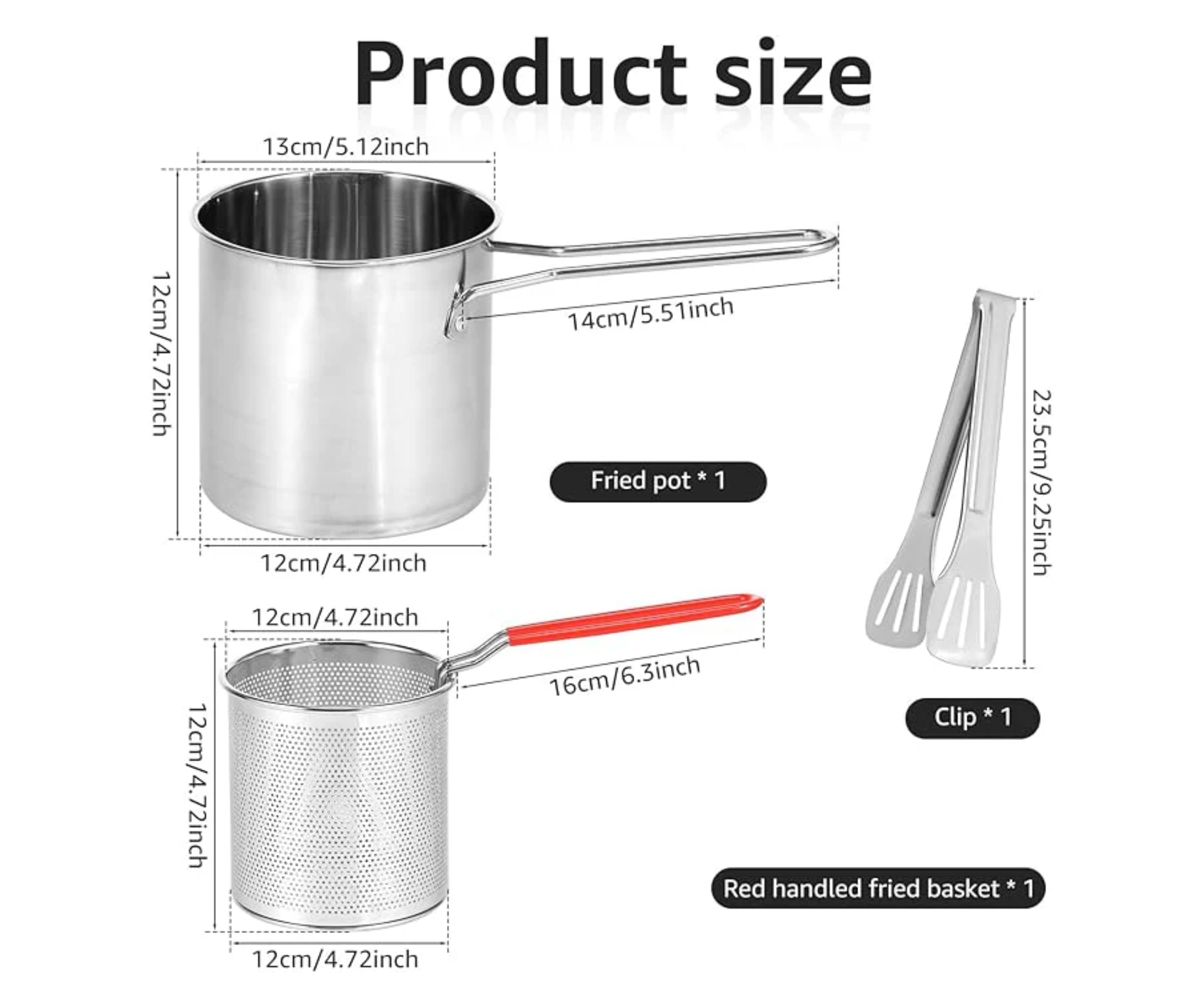 Steel Fry Deep Fry Pot
